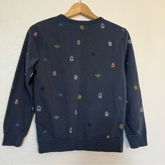 2/$30 Gap Kids Star Wars sweatshirt in deep navy blue SZ Large - Picture 3 of 8